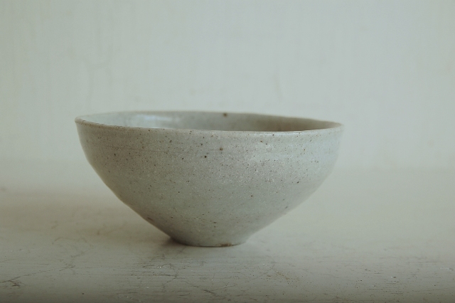 朝鮮古美術　李朝白磁茶碗　H 直径14.3cm 東H5-0903②タニチ